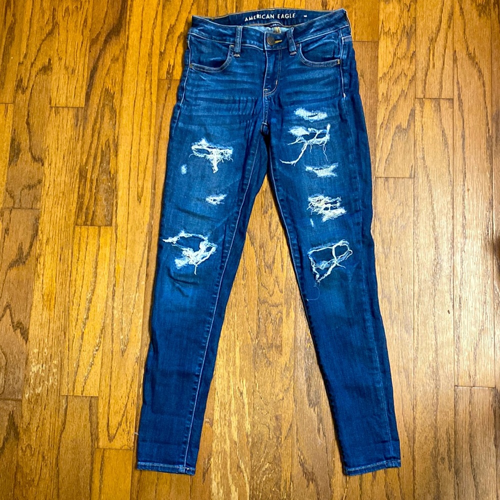 American eagle 2 ripped jeans